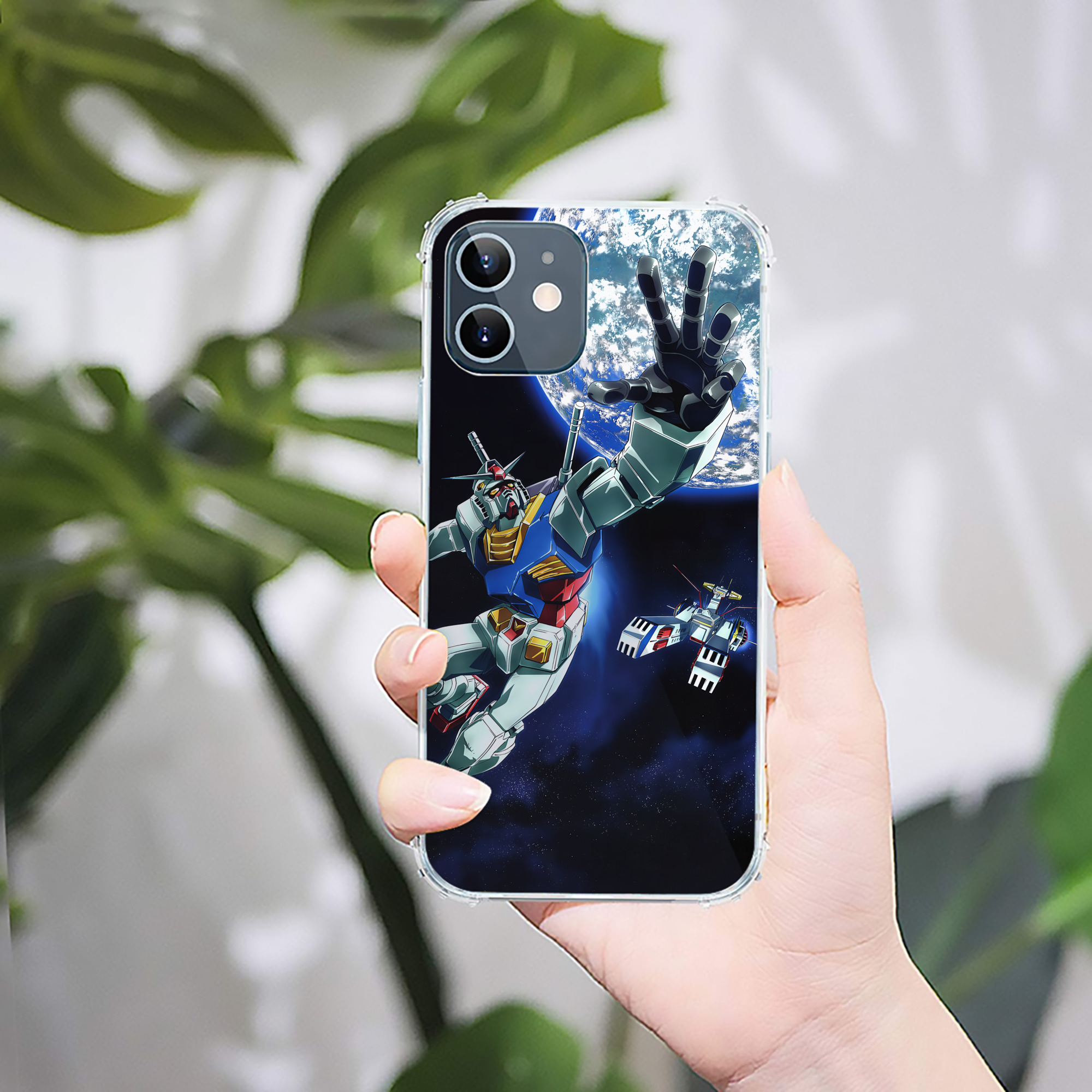 （画像用） 機動戦士ガンダム Mobile Suit Gundam 【iPhone 12シリーズ対応】透明スマホケース（クリアソフトケース）
